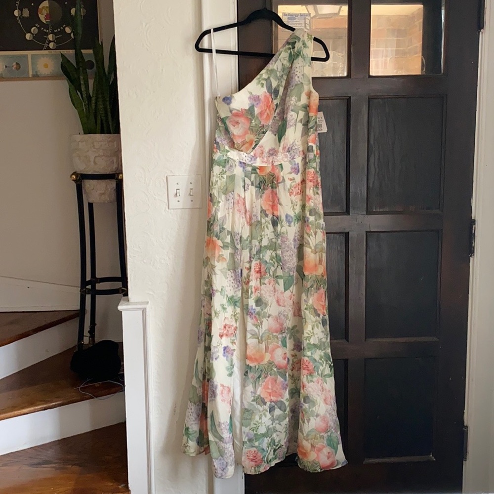 David’s Bridal One-Shoulder Bridesmaid Dress